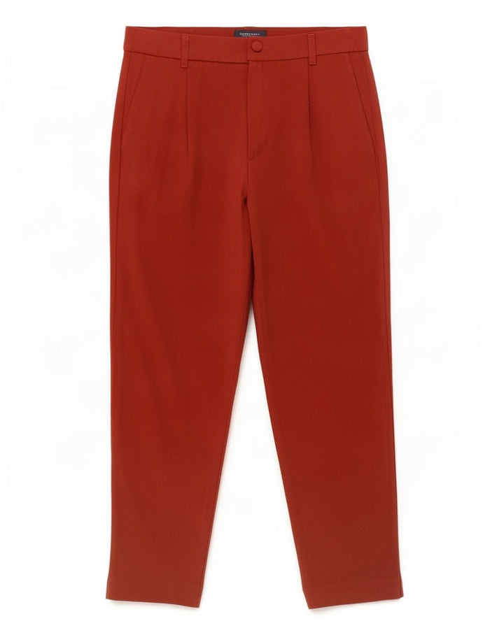 Zara Damen Pegged Chino-Hose, Größe S, W26, L26, Rot, Polyester