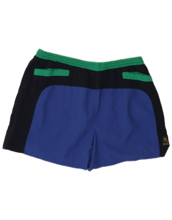 Navigare Herren-Badeshorts XL, blaues Colourblock-Polyamid