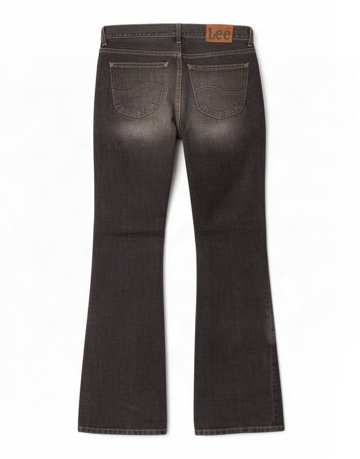 Lee Damen Denver Bootcut Jeans W32 L36 Schwarze Baumwolle