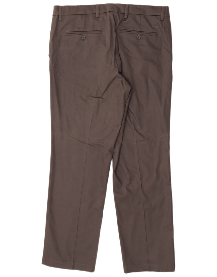 DOCKERS Herren-Chinohose mit bequemer Passform, gerade Passform, W36 L30, graue Baumwolle