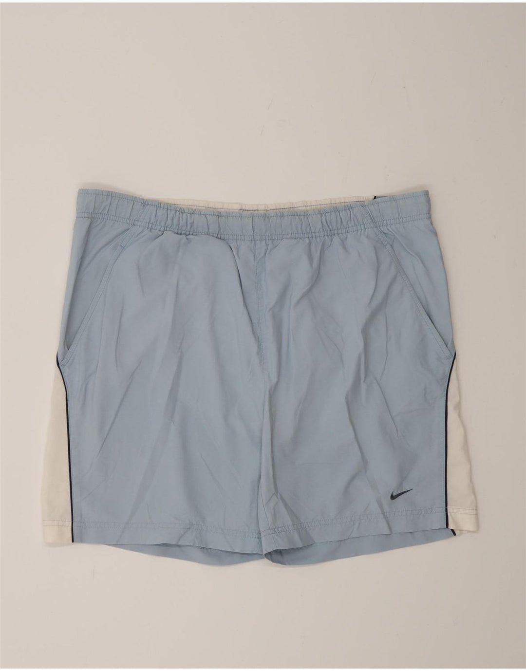 Nike Herren-Sportshorts, groß, blaues Colourblock-Nylon