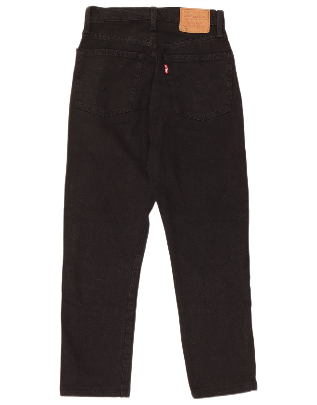Levi's Damen 501 Straight Jeans W24 L24 Schwarz