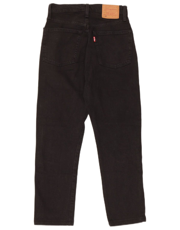 Levi's Damen 501 Straight Jeans W24 L24 Schwarz
