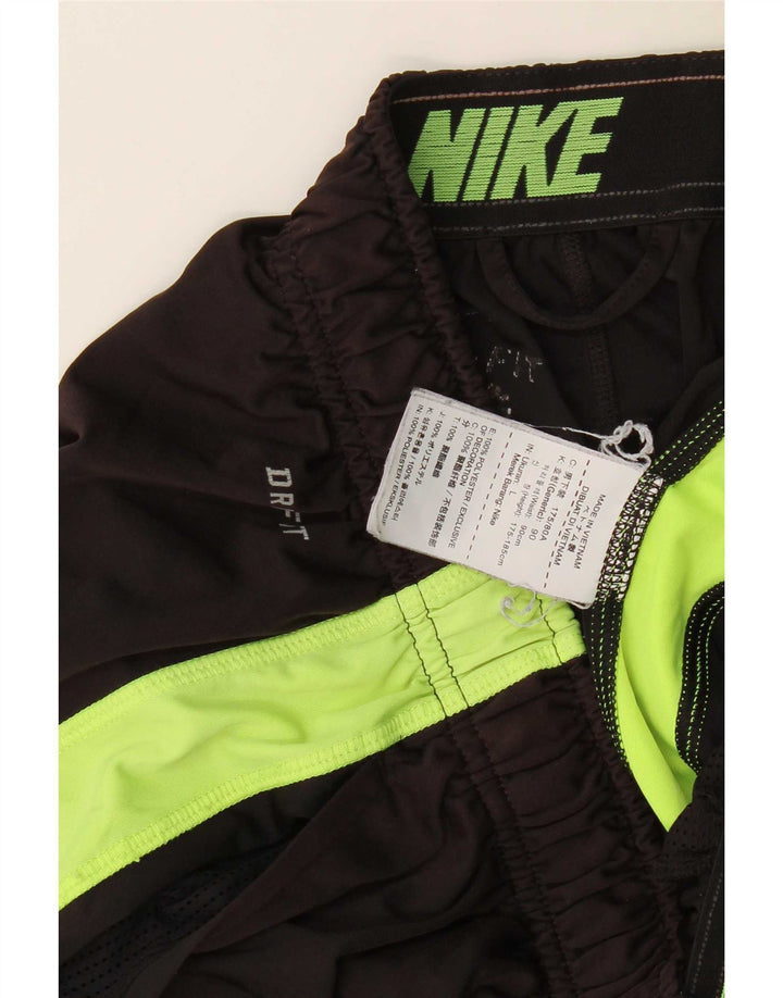 Nike Herren Dri Fit Sportshorts, groß, schwarzes Farbblock-Polyester