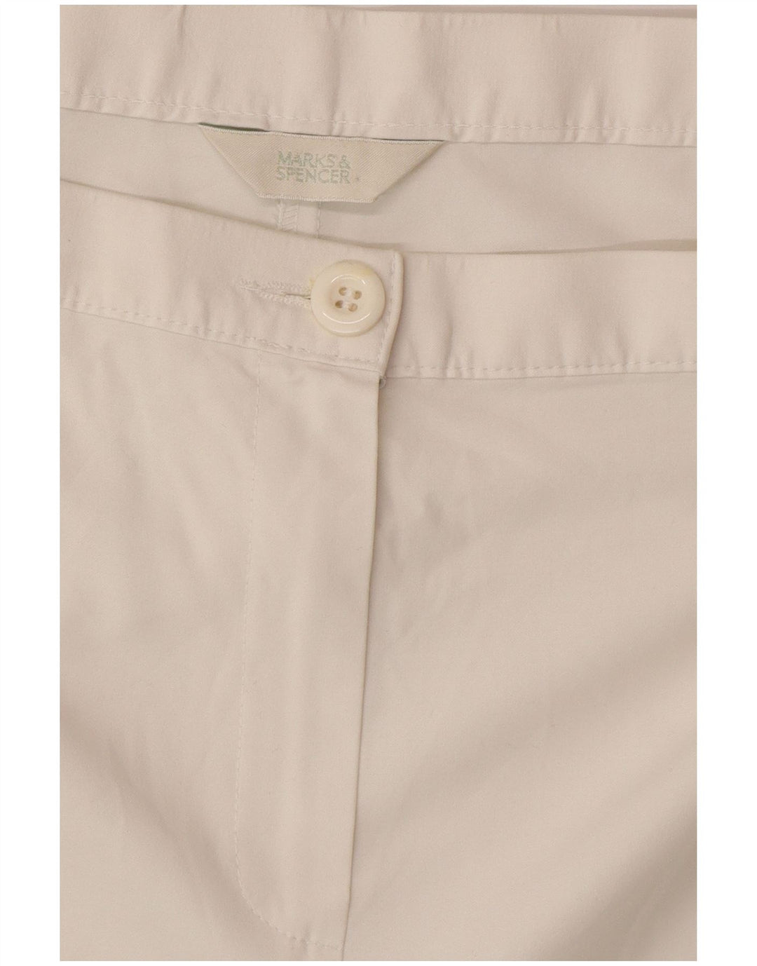 Marks & Spencer Damen-Caprihose mit hoher Taille, W38, L22, Weiß