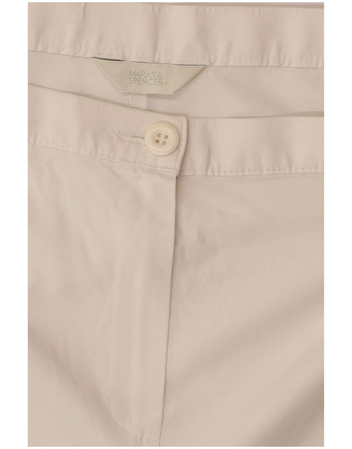 Marks & Spencer Damen-Caprihose mit hoher Taille, W38, L22, Weiß
