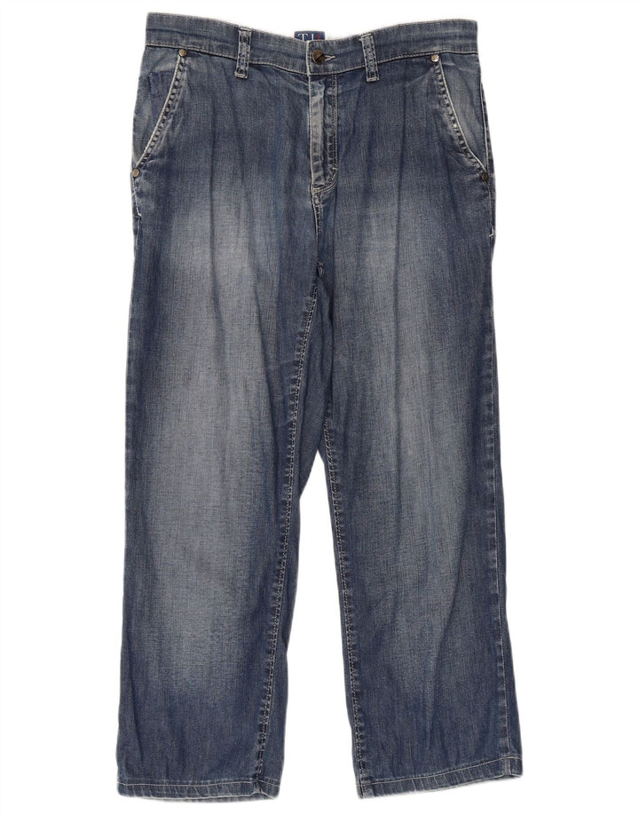 Trussardi Herren-Cropped-Jeans W30 L24 Blaue Baumwolle