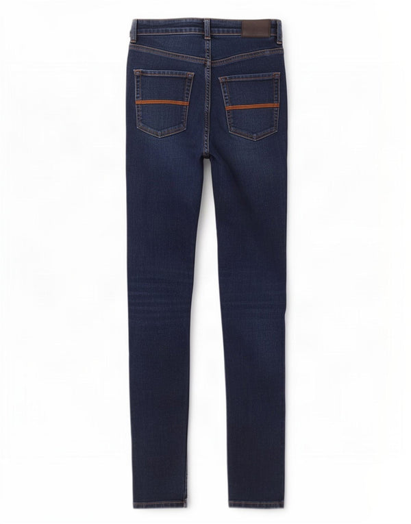 Jack Wills Damen High Rise Super Skinny Jeans W27 L30 Blaue Baumwolle