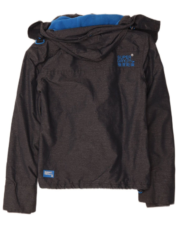 Superdry Damen Windcheater Kapuzen-Windjacke UK 6 XS Grau