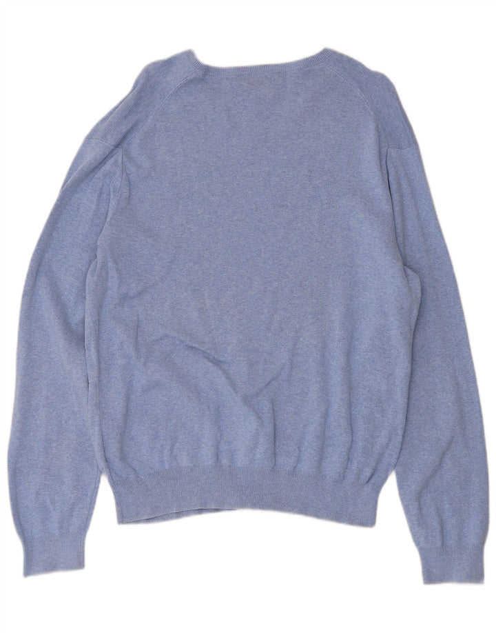 Polo Ralph Lauren Herren-Pullover mit V-Ausschnitt in Mittelblau