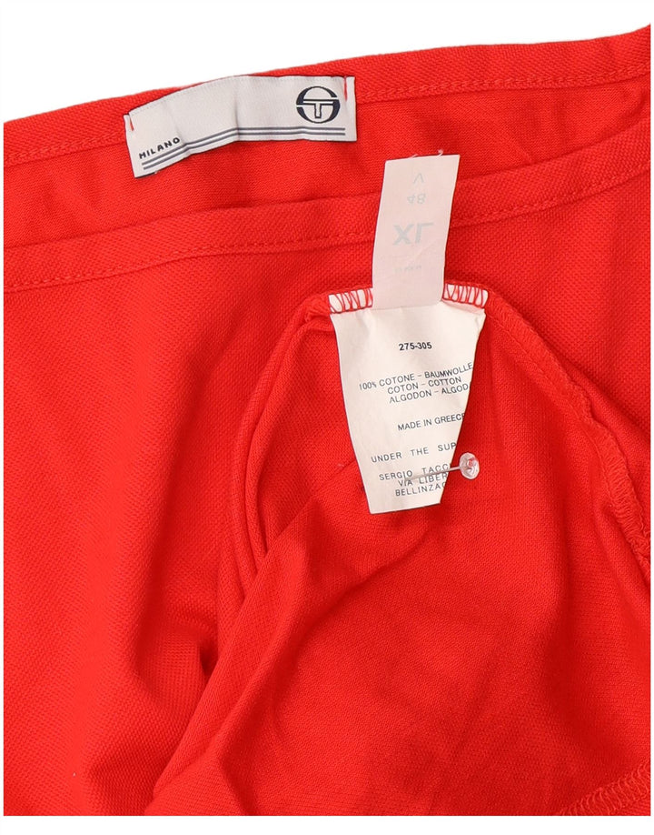 Sergio Tacchini Damen Weste Top UK 18 XL Rote Baumwolle