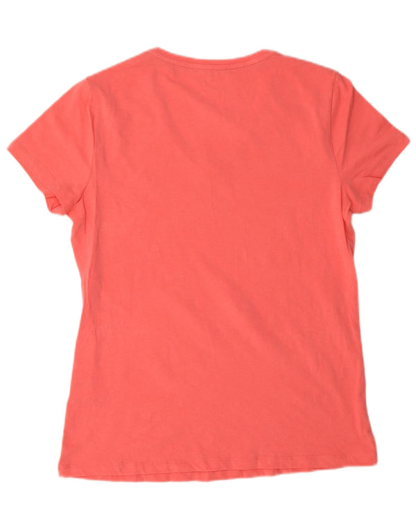 Nautica Damen T-Shirt Top UK 14 Mittelrosa Baumwolle