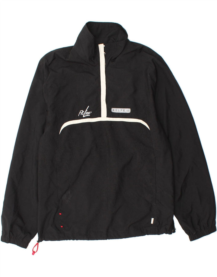 BELFE & BELFE Womens Pullover Rain Jacket UK 10 Small Black Polyester Vintage Belfe & Belfe and Second-Hand Belfe & Belfe from Messina Hembry 