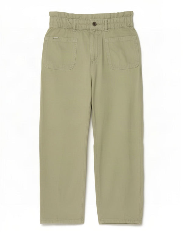 Zara Damen High Waist Tapered Freizeithose EU 38 Small W28 L25 Grau