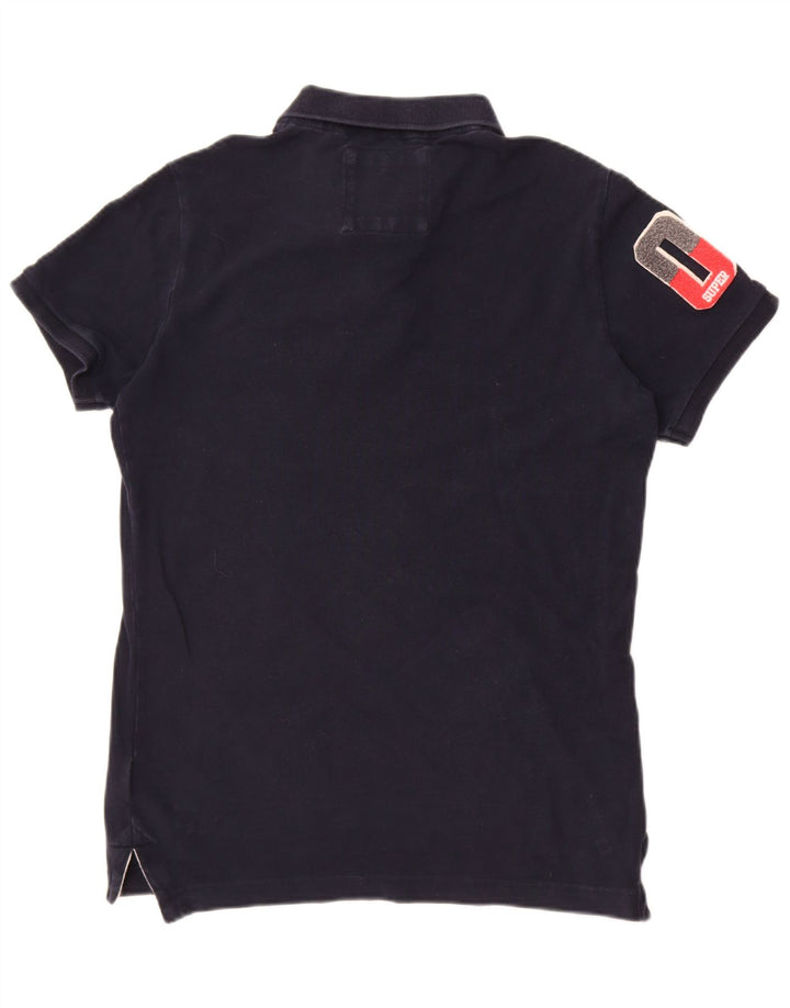 Superdry Herren-Poloshirt mit Grafik, Größe S, Marineblau, Baumwolle
