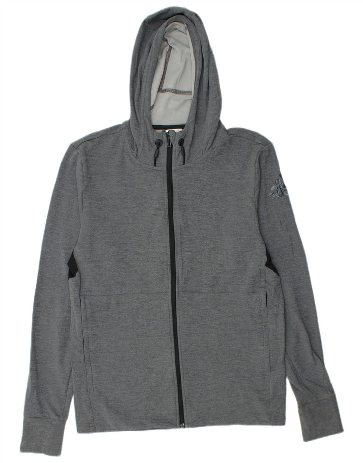 ADIDAS Herren Climacool Graphic Zip Hoodie Pullover Small Grau Farbblock