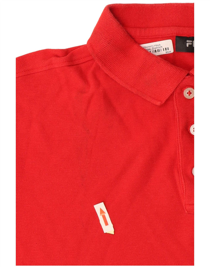 FILA Herren Poloshirt Große rote Baumwolle