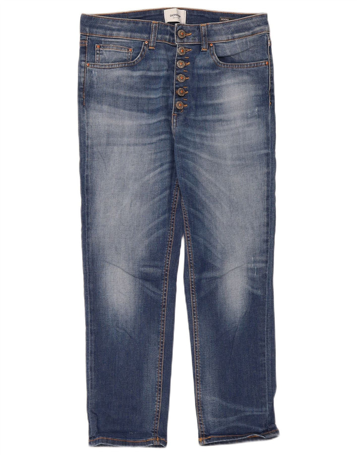 Dondup Damen Distressed-Crop-Jeans W30 L25 Blau