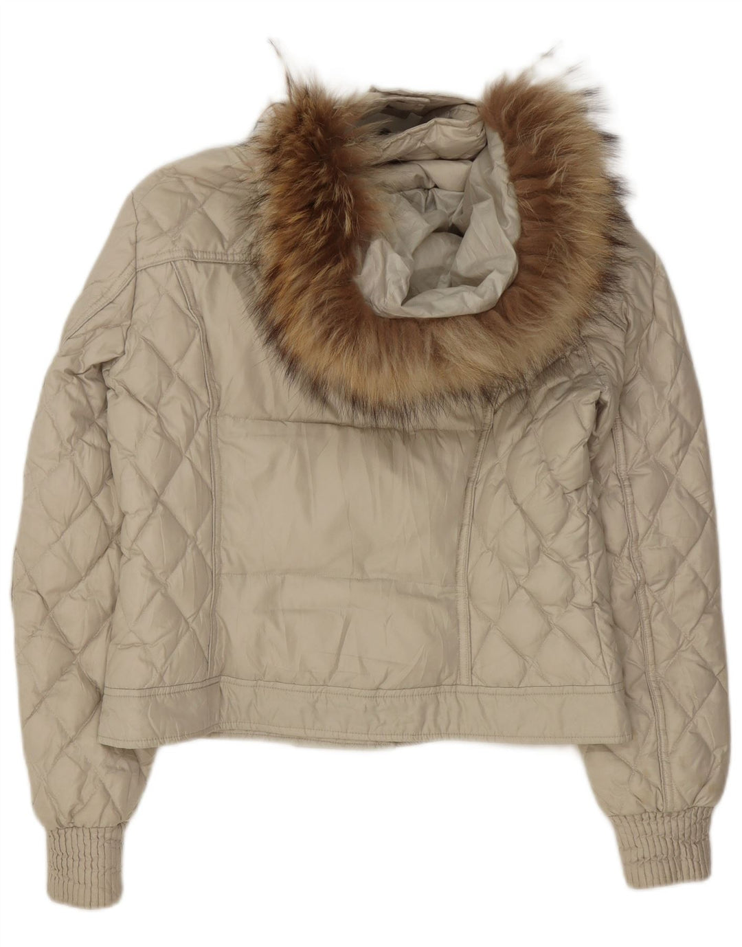 Marlboro Classics Wattierte Damenjacke mit Kapuze IT 44 Mittelgrünes Polyester