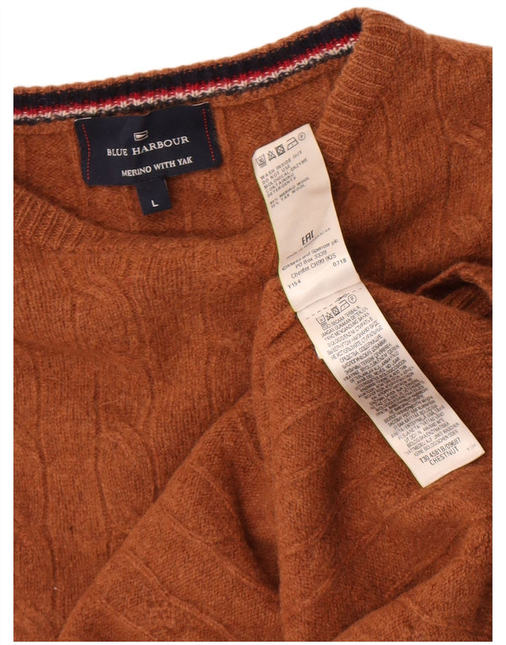 Marks & Spencer Jungen-Pullover mit Rundhalsausschnitt, 12–13 Jahre, Braun