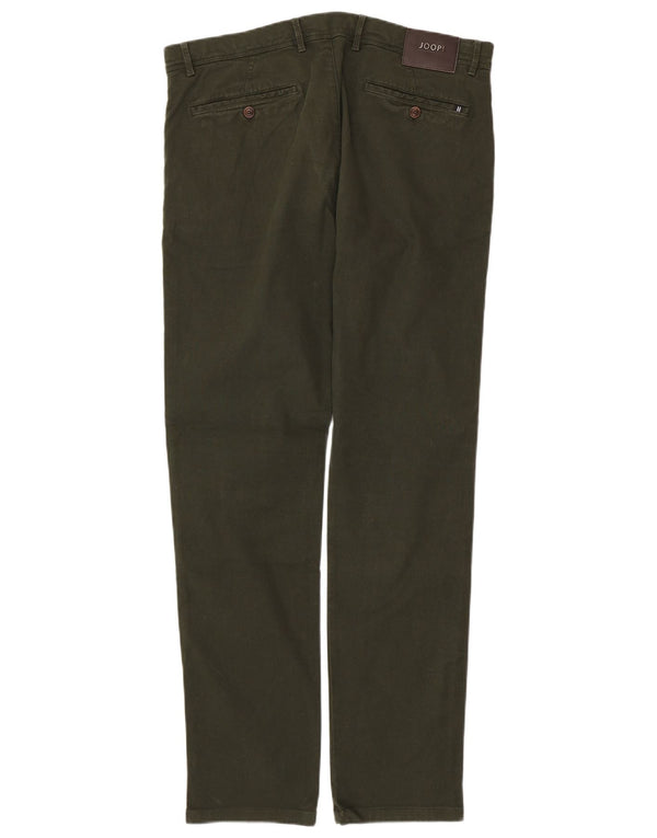 JOOP Herren Modern Fit Slim Chino Hose W34 L34 Grüne Baumwolle