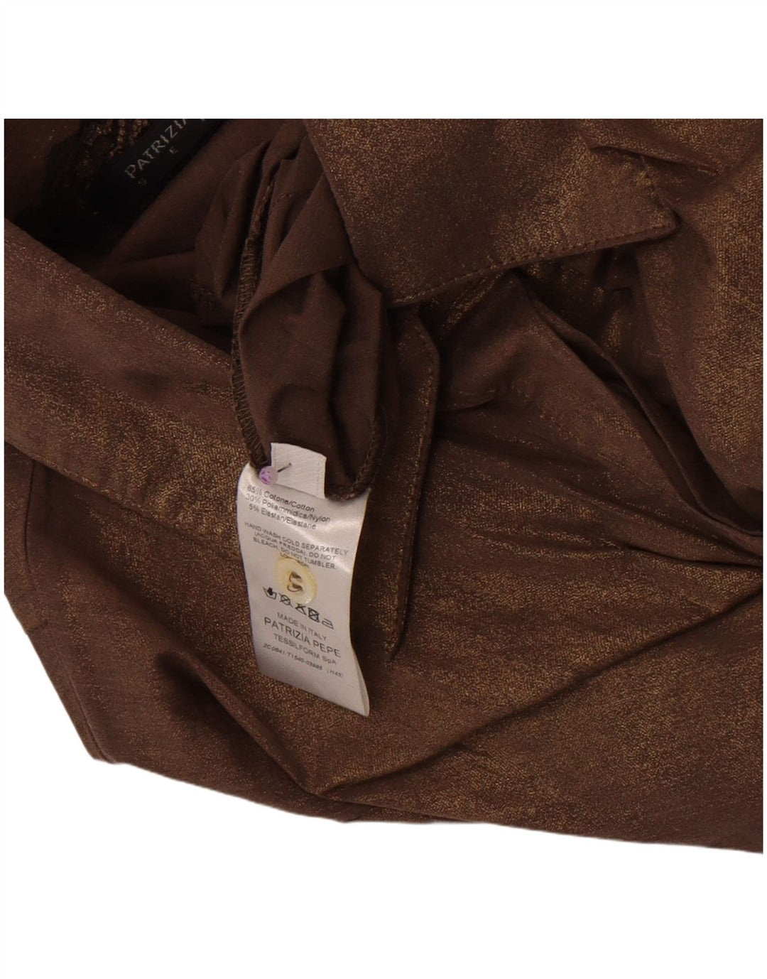 Patrizia Pepe Damen formelles Hemd IT 40 Small Braun Baumwolle
