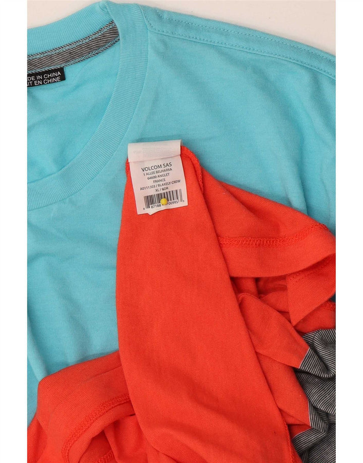 Volcom Herren-T-Shirt mit Grafik, XL, mehrfarbig, Colourblock-Baumwolle