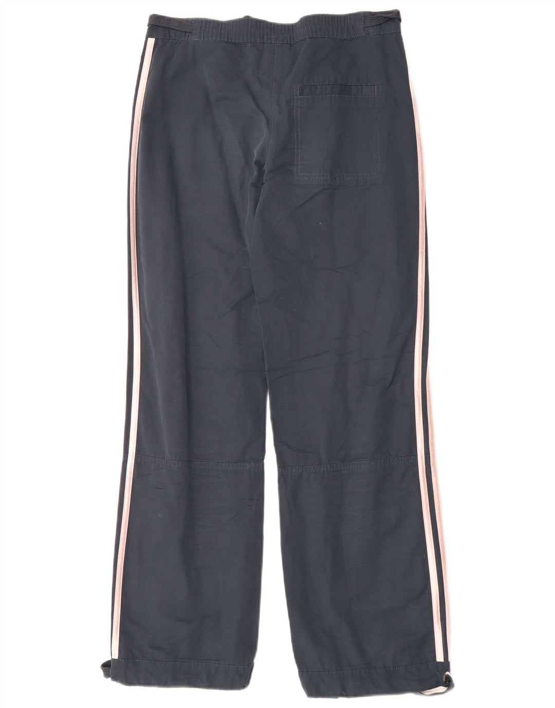 Adidas Damen gerade Freizeithose UK 8 Small W30 L30 Marineblau Baumwolle