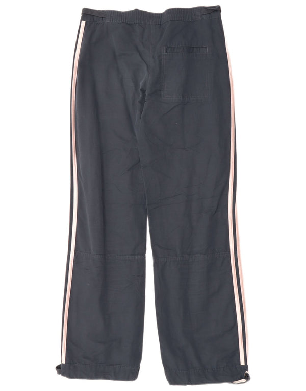 Adidas Damen gerade Freizeithose UK 8 Small W30 L30 Marineblau Baumwolle