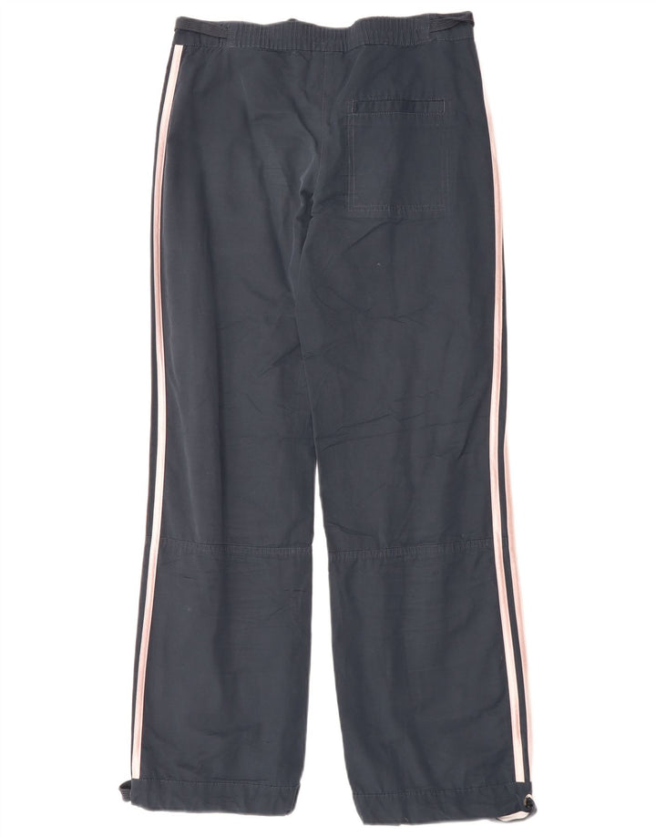 Adidas Damen gerade Freizeithose UK 8 Small W30 L30 Marineblau Baumwolle