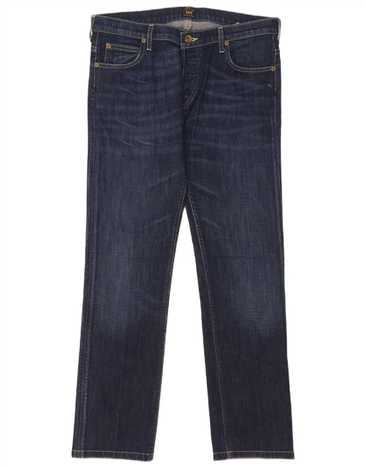 Lee Herren Powell Straight Jeans W33 L31 Blaue Baumwolle