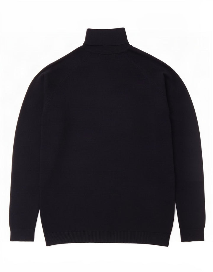 Rollkragenpullover für Herren von Zara, mittlere marineblaue Viskose