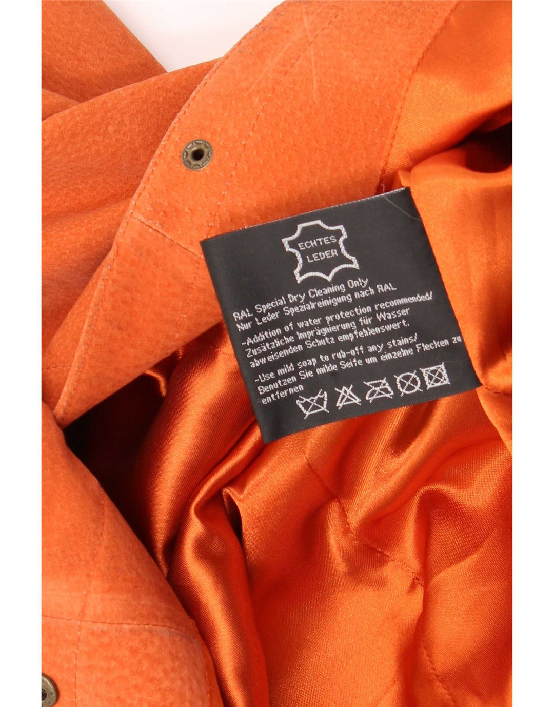 Elements Damen Wildlederjacke UK 14 Large Orange Leder