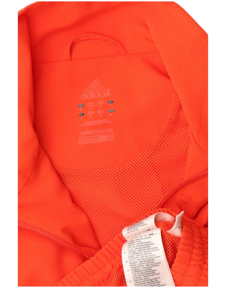 Adidas Herren-Trainingsanzug-Oberteil, Jacke, Größe S, Orange, Farbblock
