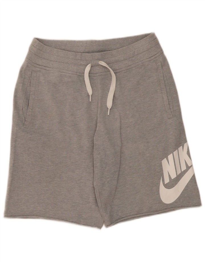 Nike Herren-Sportshorts mit Grafik, mittelgrau gefleckte Baumwolle