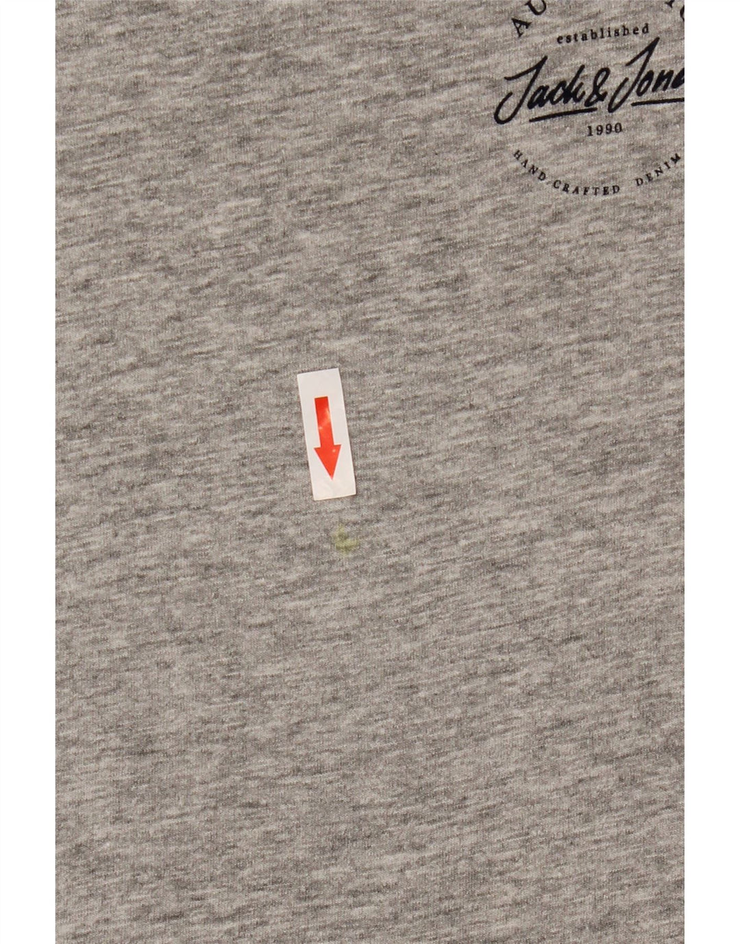 Jack & Jones Herren-T-Shirt-Oberteil, klein, grau gefleckte Baumwolle