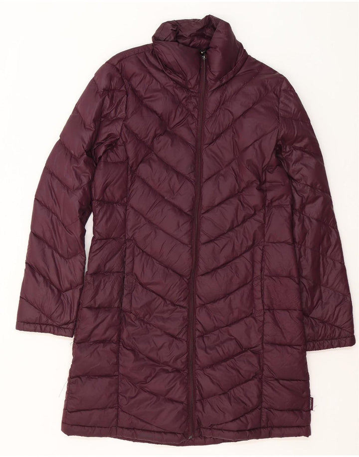 Calvin Klein Damen gepolsterter Mantel UK 14 Medium Burgund Nylon