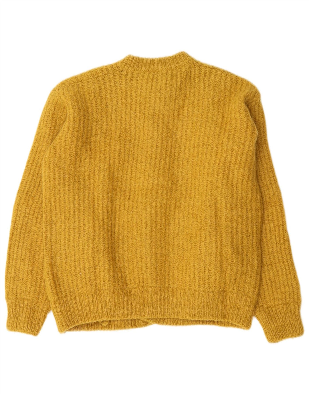 Benetton Damen-Cardigan-Pullover UK 16 Large Gelb