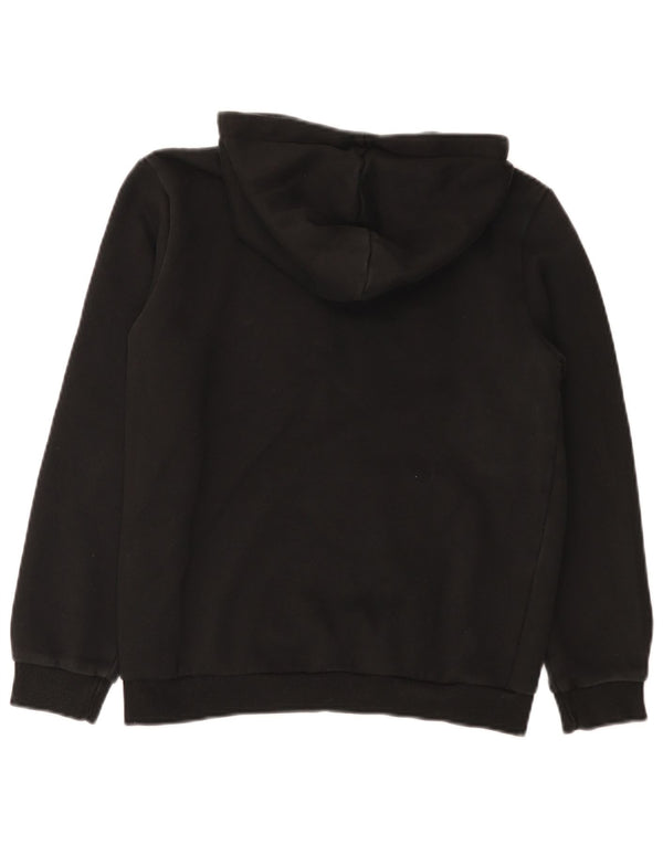 Puma Jungen-Pullover mit grafischem Kapuzenpullover, 13–14 Jahre, schwarze Baumwolle