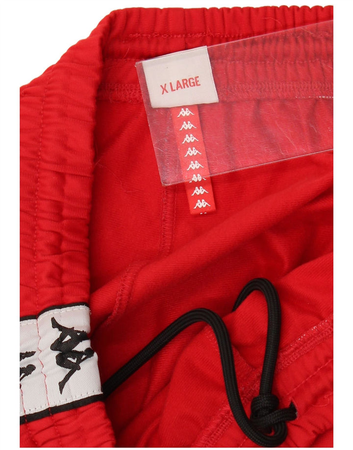 KAPPA Herren Graphic Sport Shorts XL Rot Farbblock