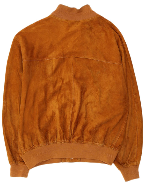 VINTAGE Herren Wildleder Bomberjacke UK 42 XL Braun