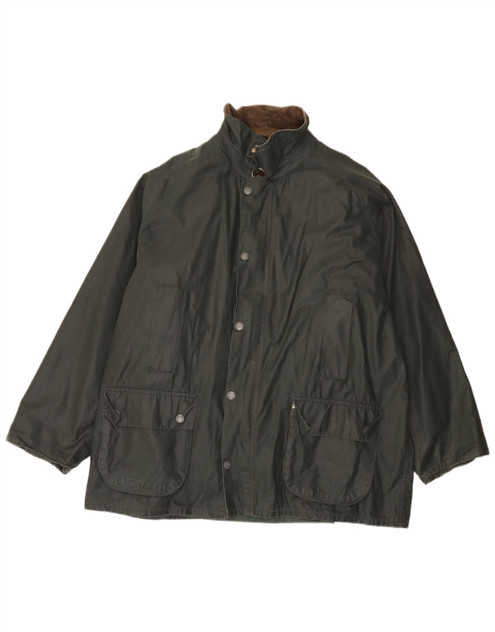 Polbot Herrenjacke aus gewachster Baumwolle, UK 42 XL, Grün