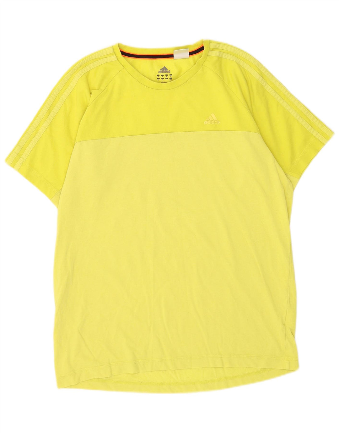 Adidas Herren Climalite T-Shirt Top mittelgelbe Baumwolle