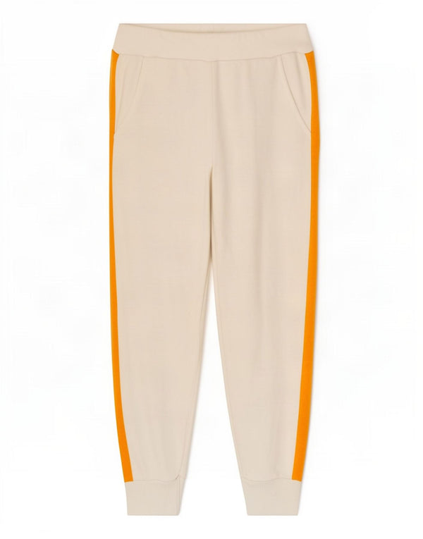 Zara Damen-Trainingshose, Jogginghose, UK 10, Größe S, Weiß, Farbblock