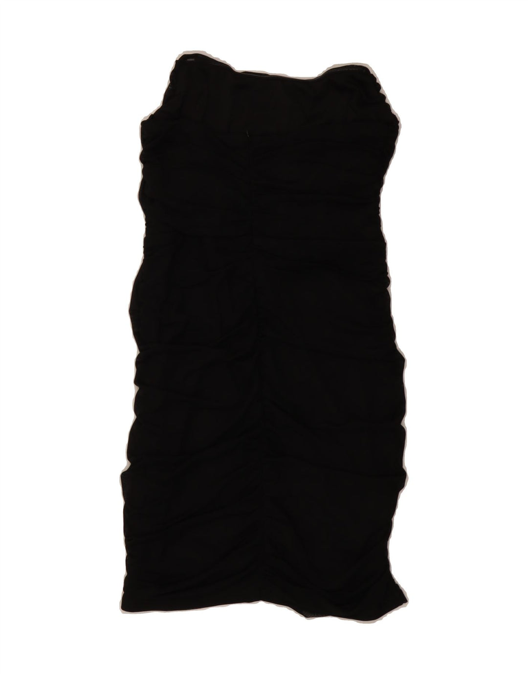VINTAGE Womens Slim Fit Strapless Dress UK 14 Large Black Polyester Vintage Vintage and Second-Hand Vintage from Messina Hembry 