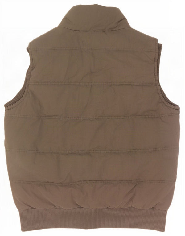 Fat Face Damen Sherpa Wattierte Weste UK 16 Large Khaki Polyester