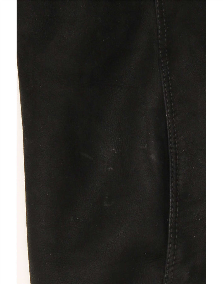 Vintage Damen Übergroßer Shearling-Mantel IT 46 Großer schwarzer Shearling
