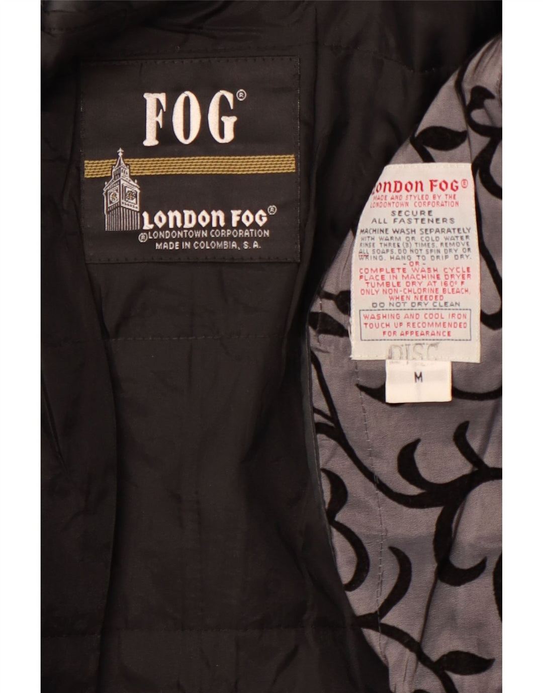 LONDON FOG Damen Übergroße Windjacke UK 14 Mittelgrau geblümt