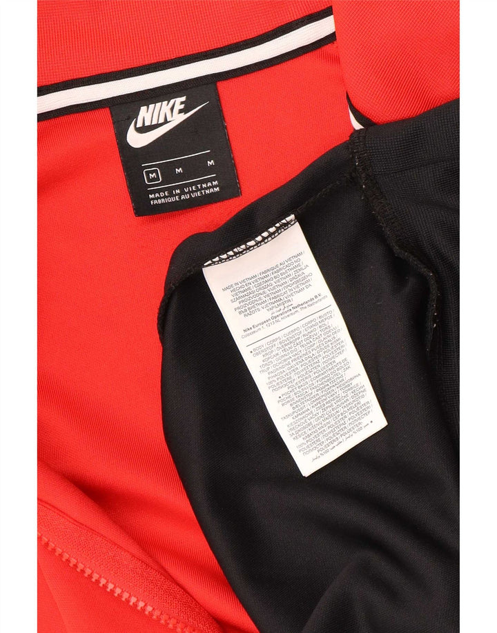 Nike Herren-Pullover-Trainingsanzug-Top-Jacke aus mittelrotem Colourblock-Polyester