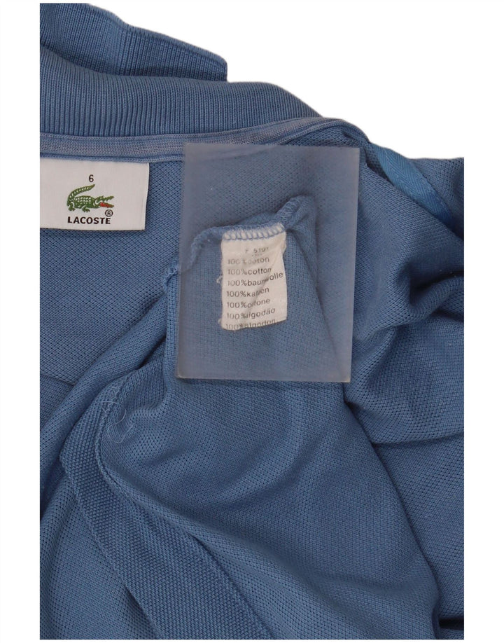 Lacoste Herren Poloshirt Größe 6 2XL Blaue Baumwolle